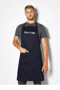 Bestickte Bistro Schürze – personalisierbar mit Logo oder Name